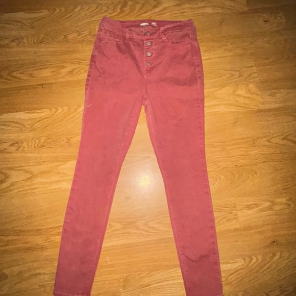 Rock star high waisted button front skinny jeans - Picture 1 of 3